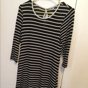 Black and white stripped dress